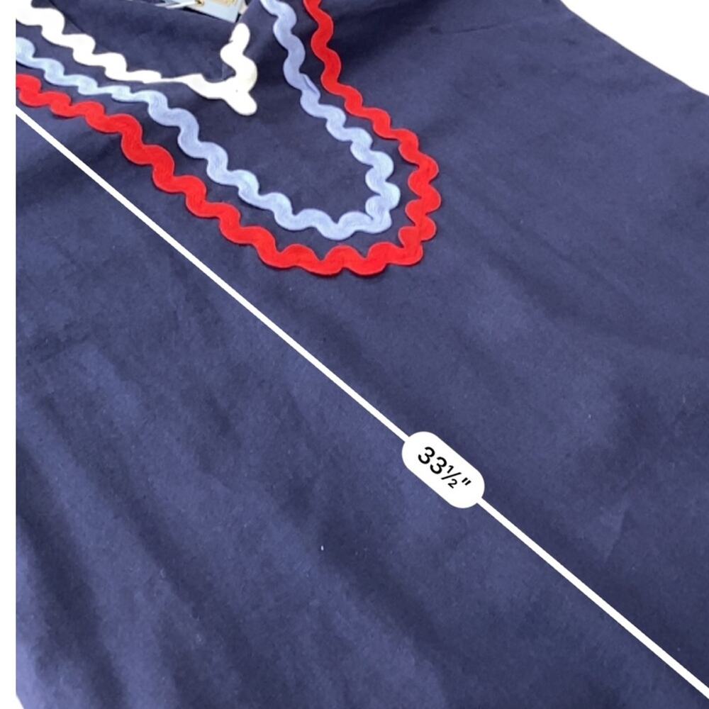 Sail to Sable Navy Red White & Blue Long Sleeve Classic Tunic Dress Size 10 EUC - Picture 10 of 13